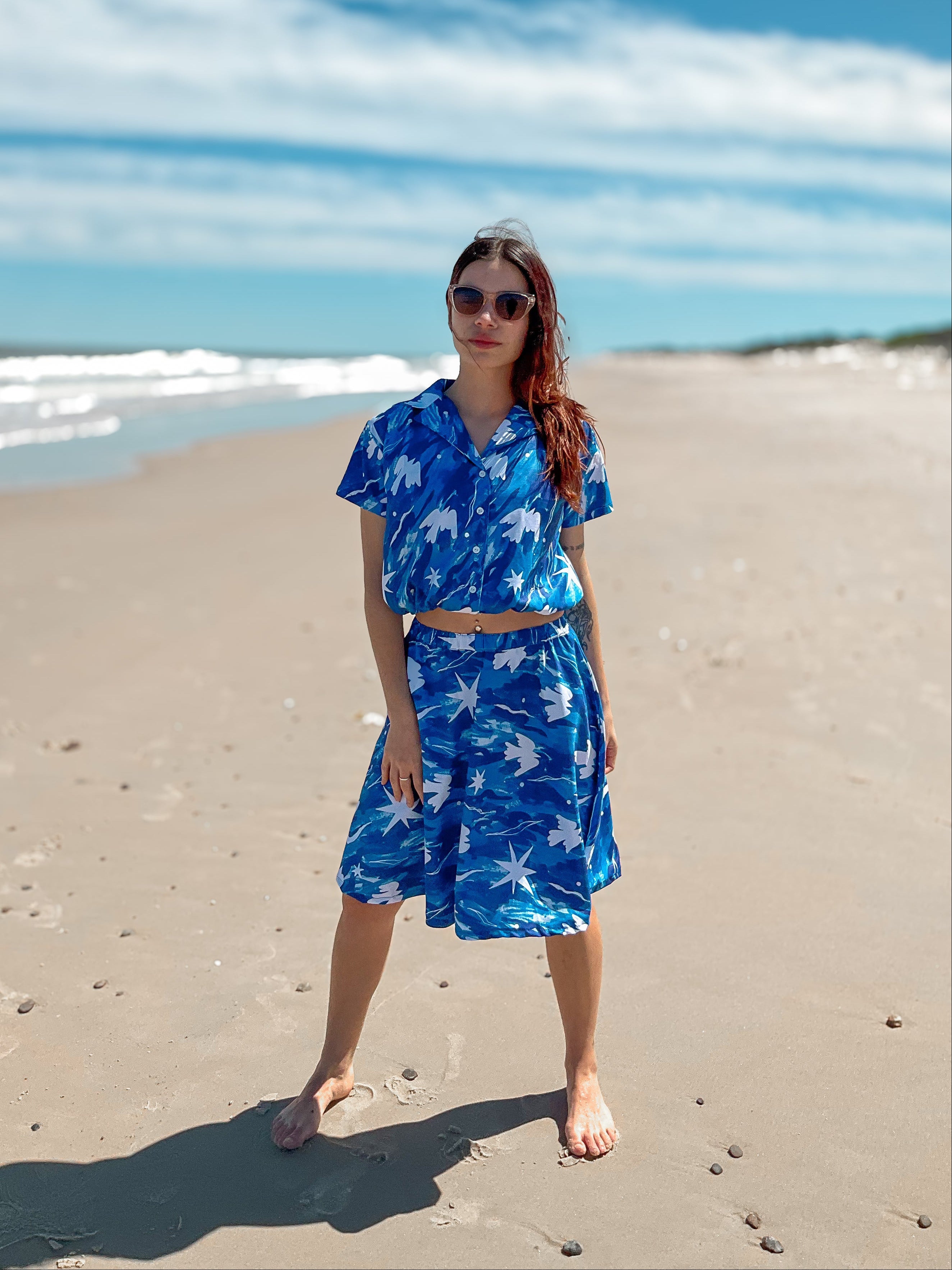 Camisa crop Vuelo - TRAZOS